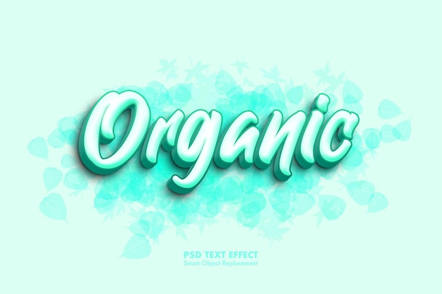 PSD 3d organic text effect