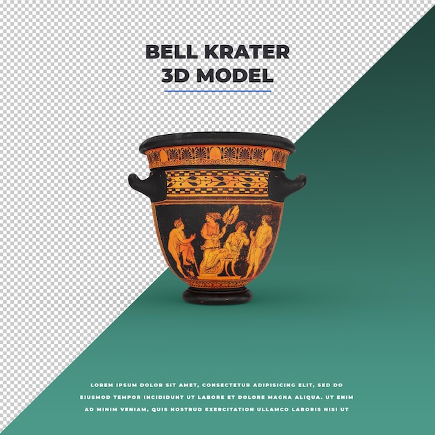 PSD 3d oude griekse bel krater