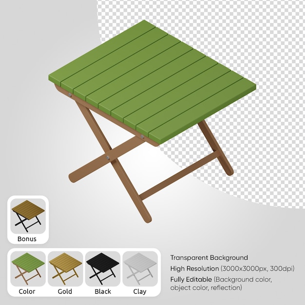 3d outdoor table