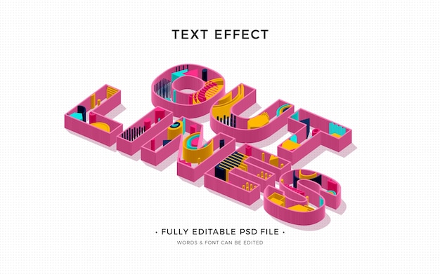 PSD 3d-outline-teksteffect