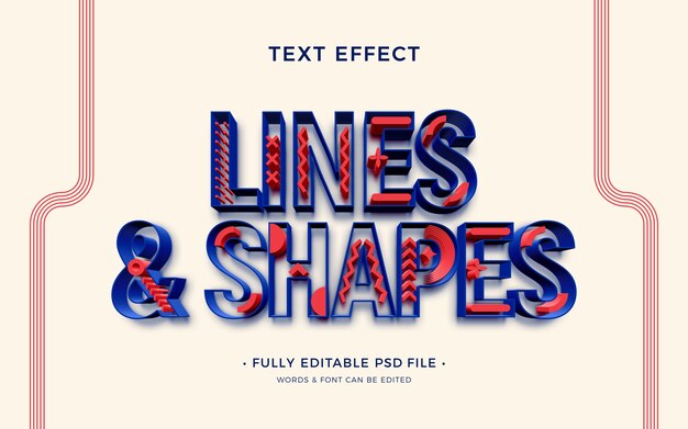 3d outline text effect