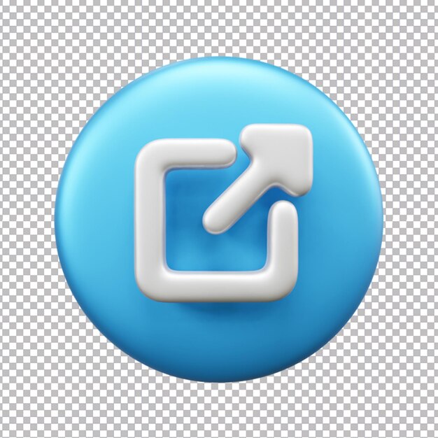 3d outside share ui icon isolated