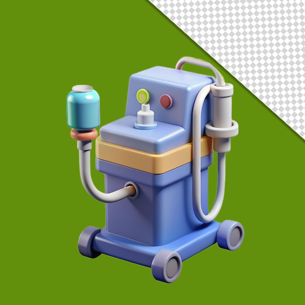 PSD 3d oxygen tank on transparent