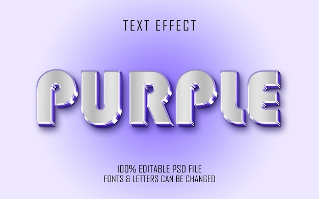3D paarse tekst-effect