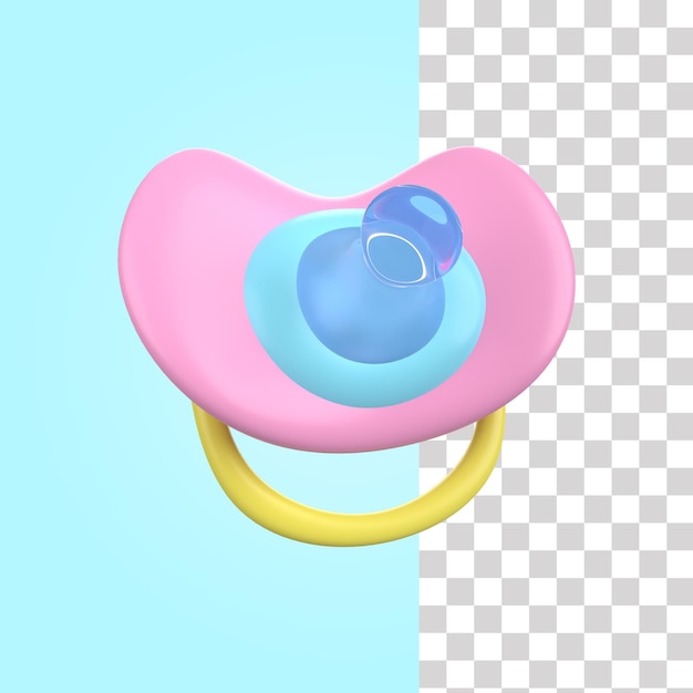 PSD 3d pacifier illustration