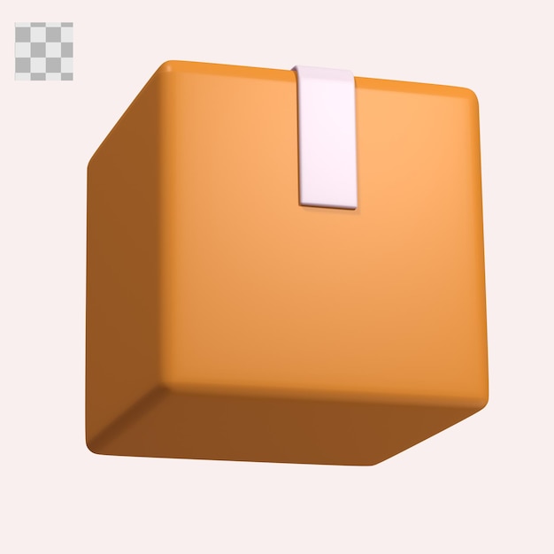 3d package box icon