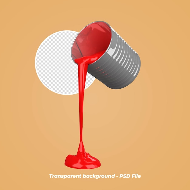 3d paint bucket illustration