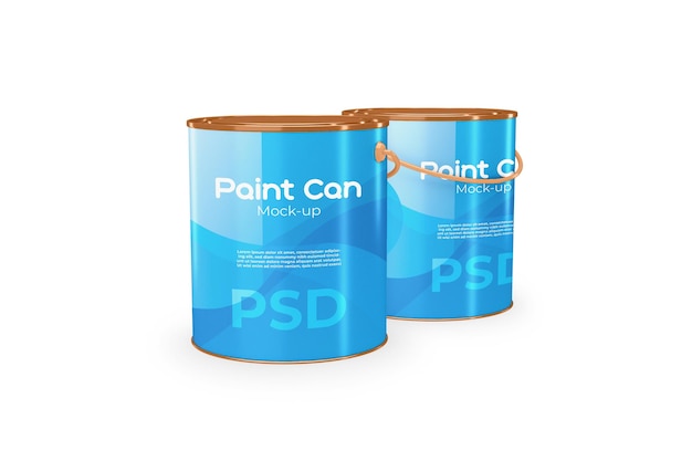 3d paint can mockup