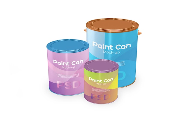 3d paint can mockup