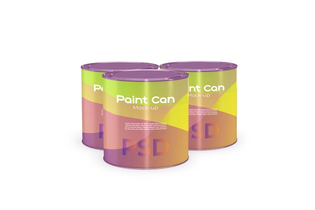 3d paint can mockup