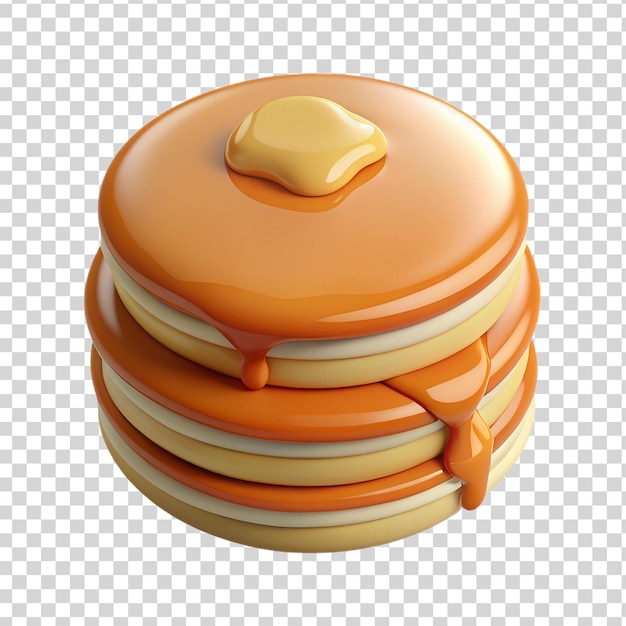 PSD 3d pancakes isolated on transparent background