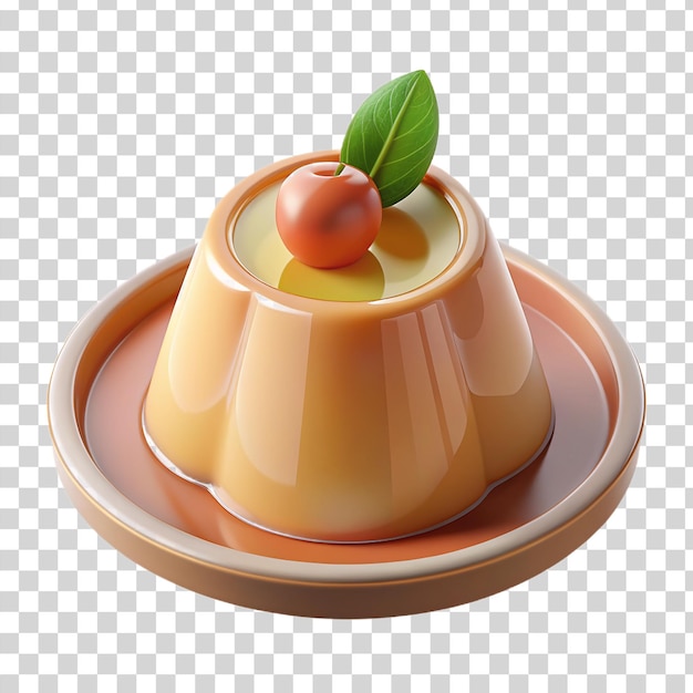 3d panna cotta изолирована на прозрачном фоне