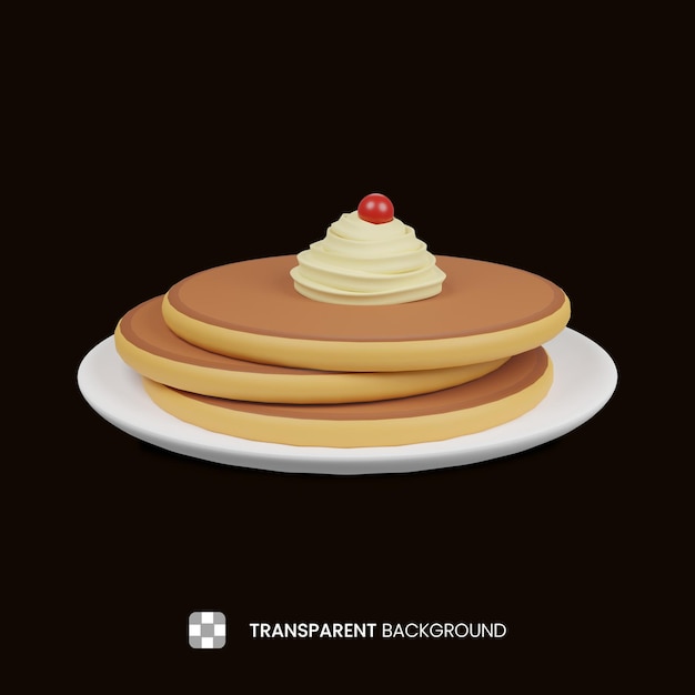 3d pannenkoek illustraties