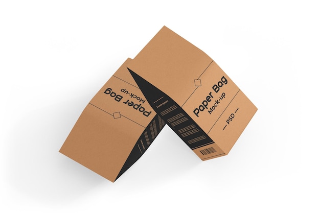 PSD 3d paper bag mockup