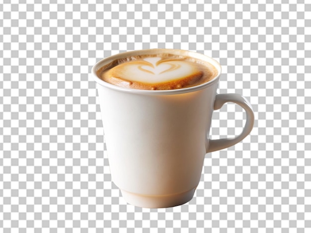 PSD 3d paper coffee cup isolated on transparent background