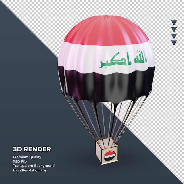 3d parachute irak vlag weergave linker weergave