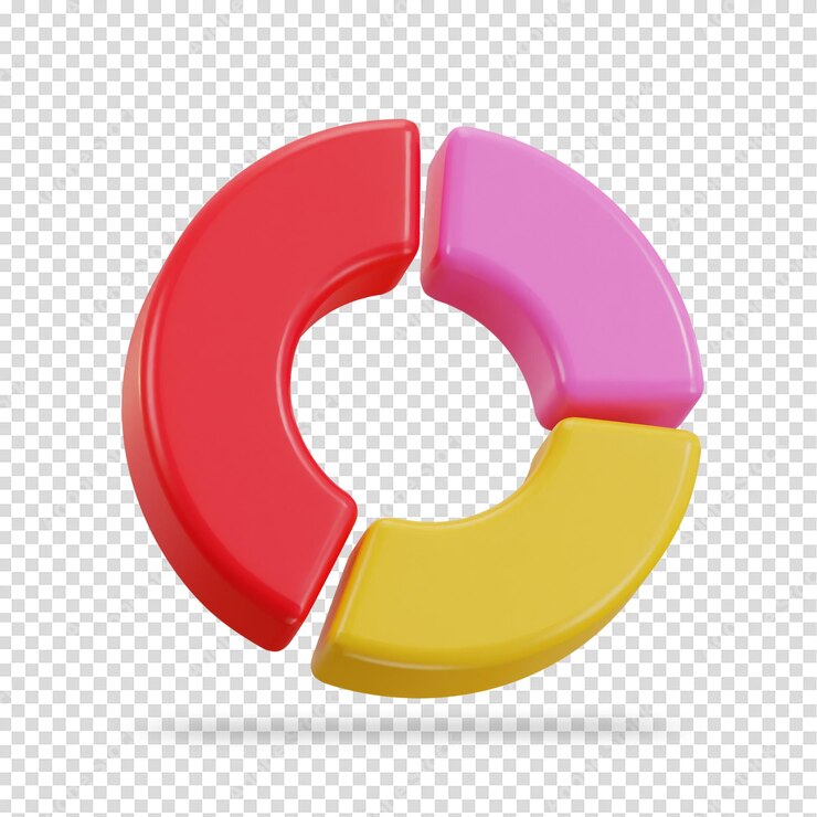 PSD 3d pasta grafik iş bilgi grafiği simgesi