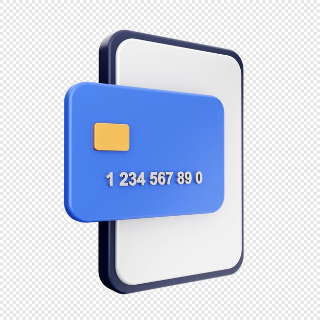 PSD 3d payment icon illustration