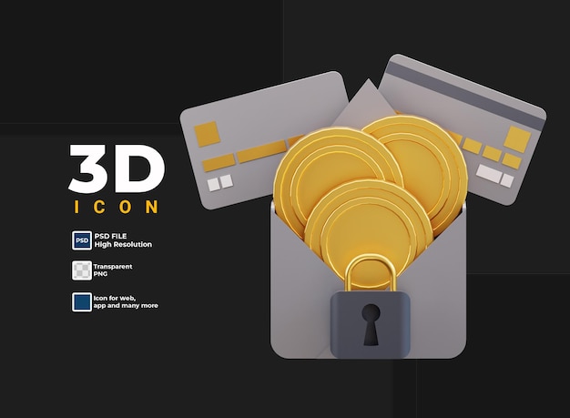 PSD icona di pagamento 3d