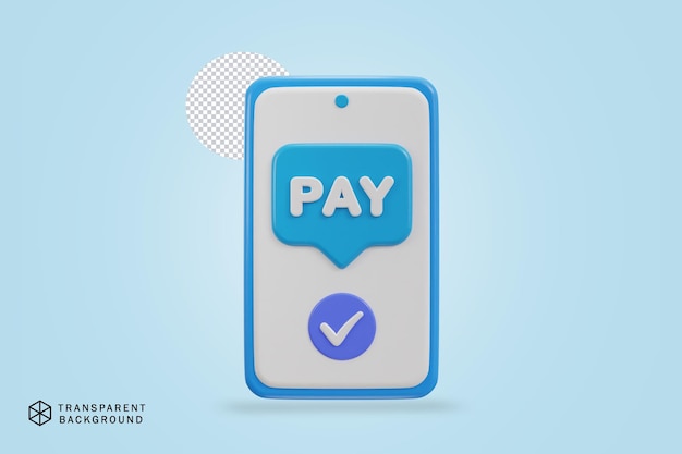 PSD 3d payment success icon