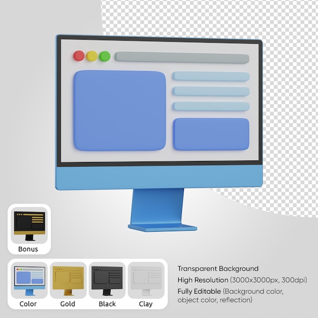 Pc 3d con layout web