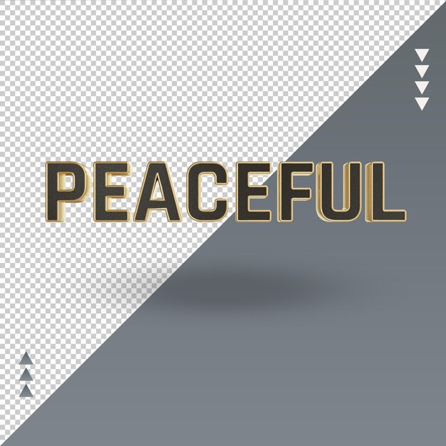 3d peaceful black gold icon rendering front view