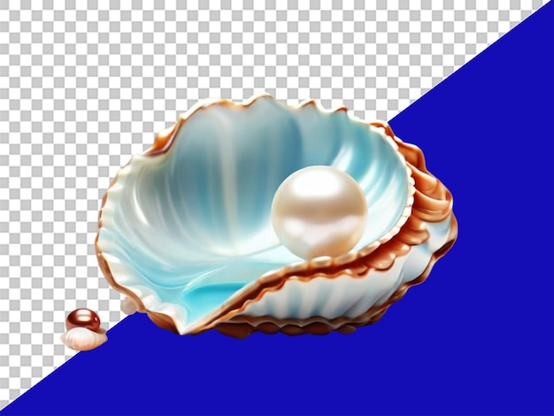 3d Pearl In Shell na przezroczystym tle