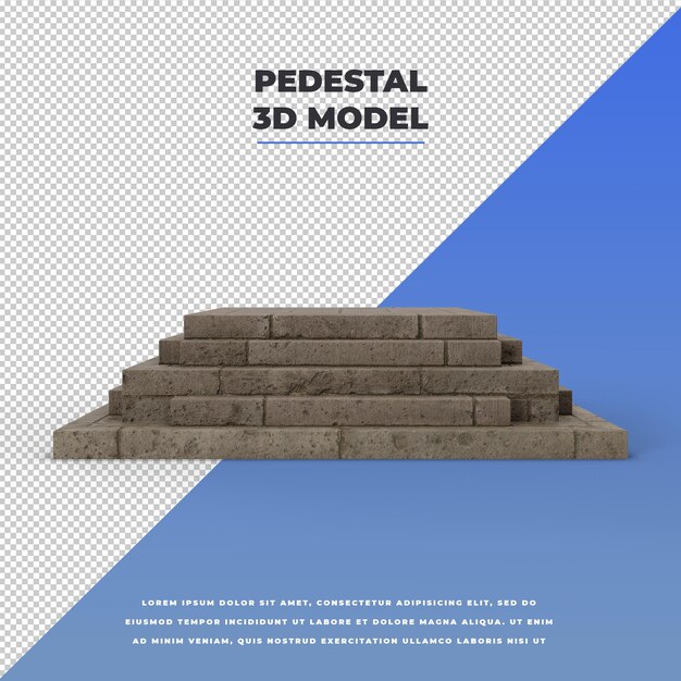 3d pedestal model