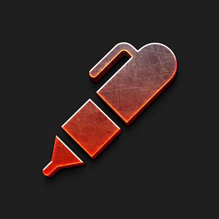 PSD 3d pen icon