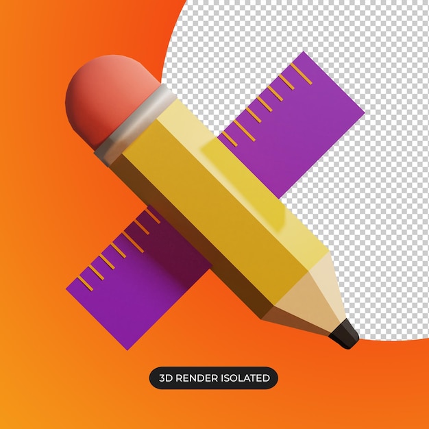 3d pen and ruler icon isolated