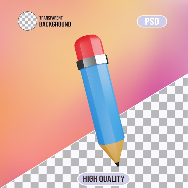 3d pencil illustration