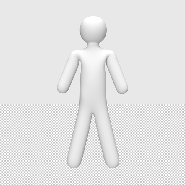 3D People Pose Rendered object illustration