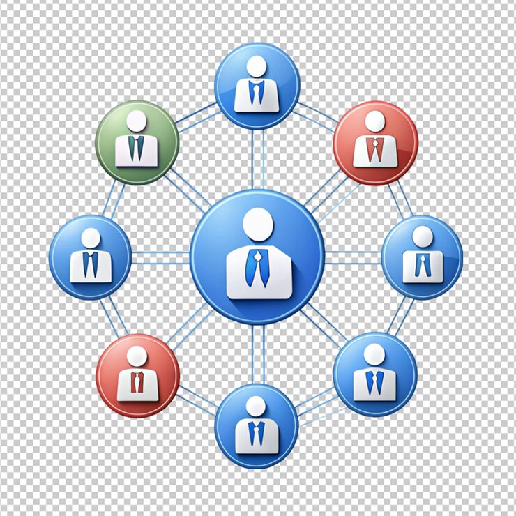 PSD 3d people in team leader symbol of teamwork