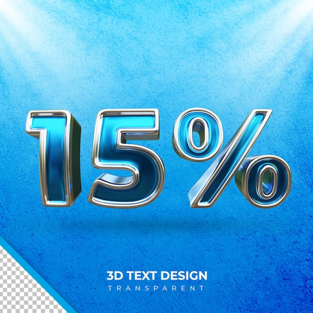 PSD design del numero percentuale 3d