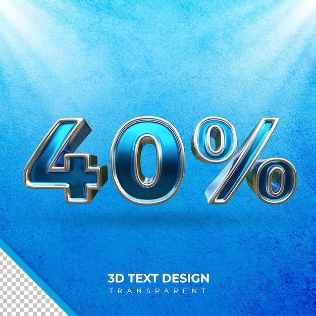 PSD design del numero percentuale 3d