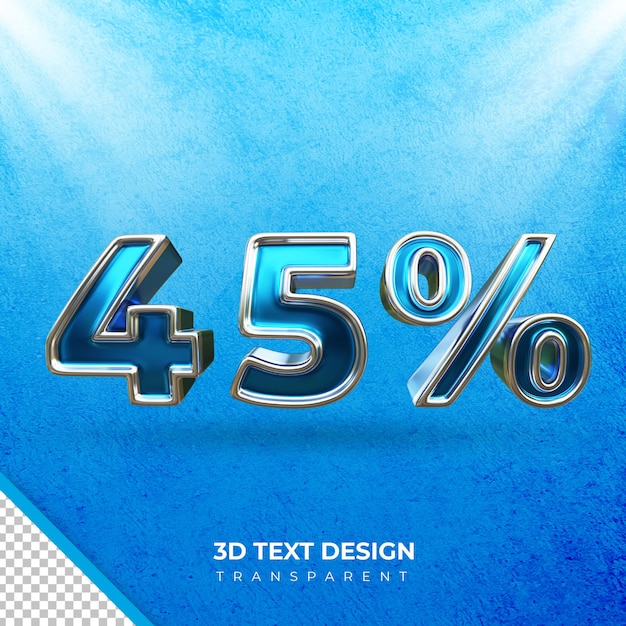 PSD design del numero percentuale 3d