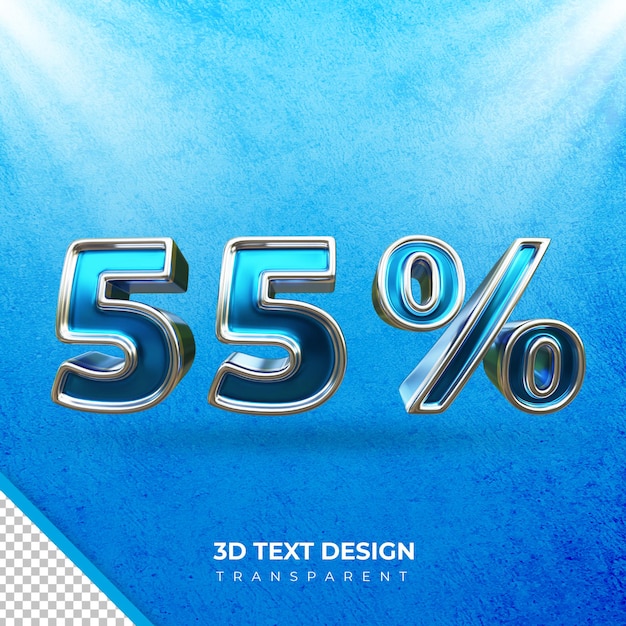 PSD design del numero percentuale 3d