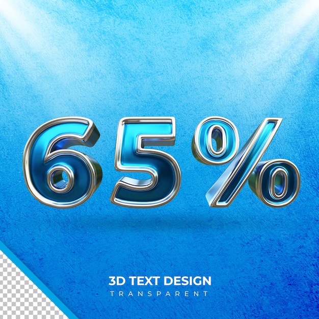 PSD design del numero percentuale 3d