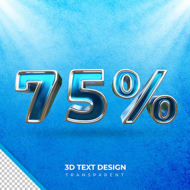 PSD design del numero percentuale 3d