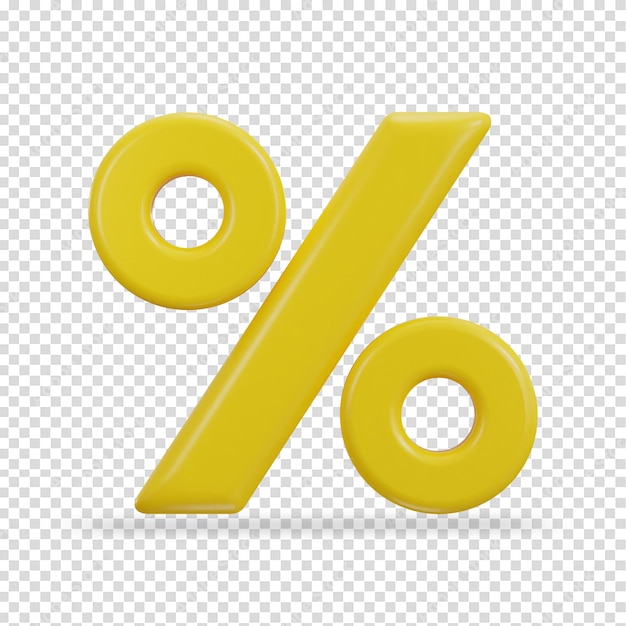 3d percentage icon vector illustration