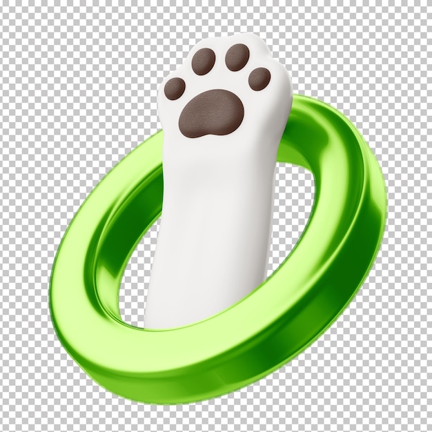 3d pet allowed sign icon con sfondo trasparente