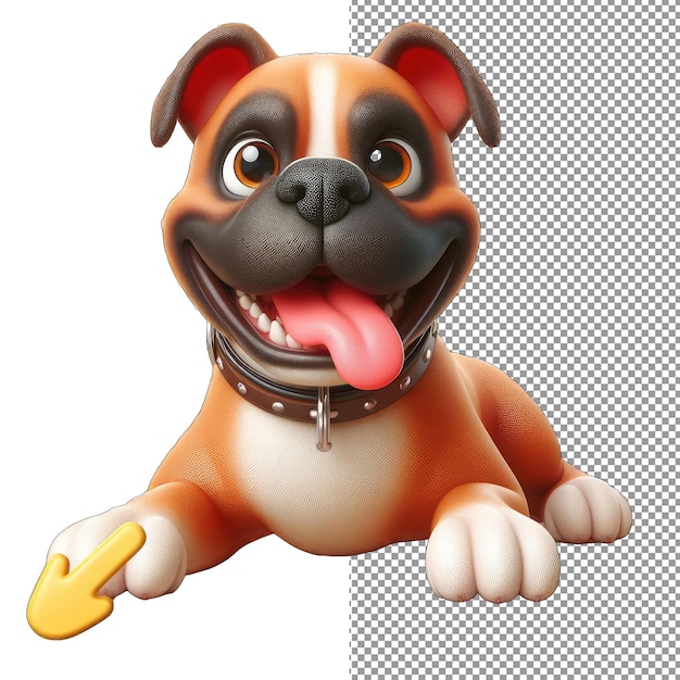 PSD 3d pet pal fluffy en leuke hond