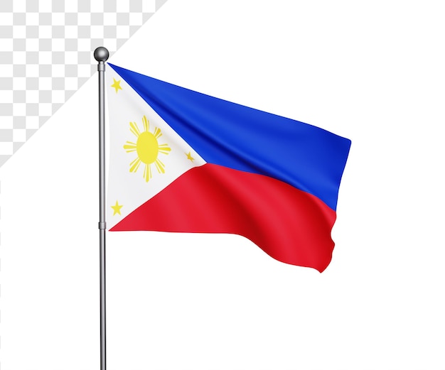 PSD 3d philippines flag illustration