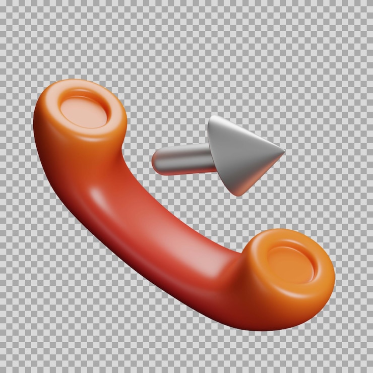 PSD 3d phone outgoing dynamic color icon