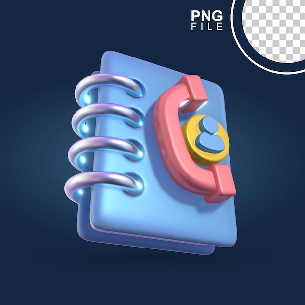 3d phonebook with contact