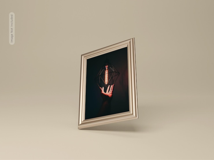 PSD 3d photo frame mockups