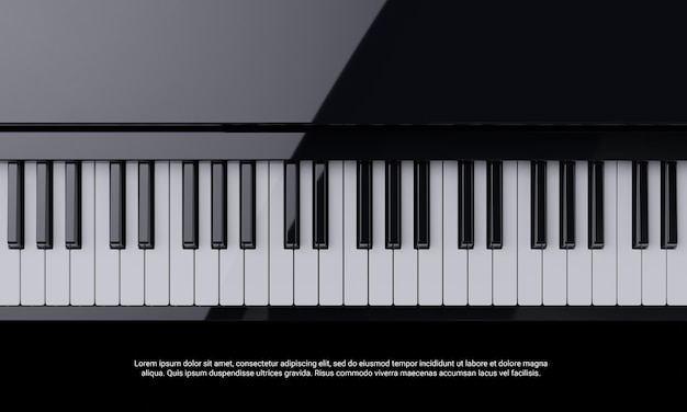 3d piano illustration