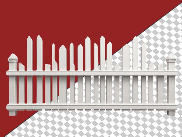 3d Picket Fence Na Przezroczystym Tle