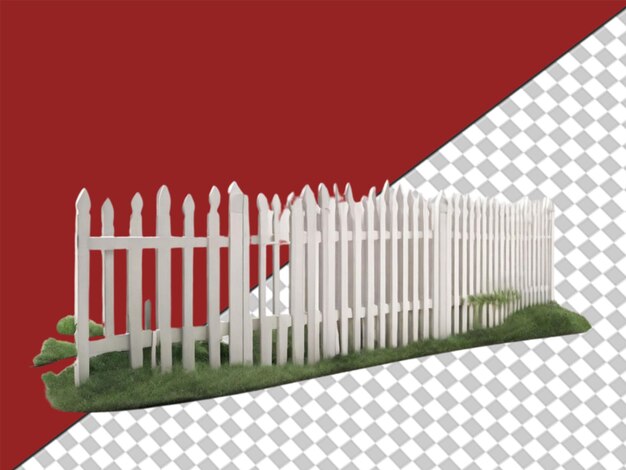 PSD 3d picket fence na przezroczystym tle