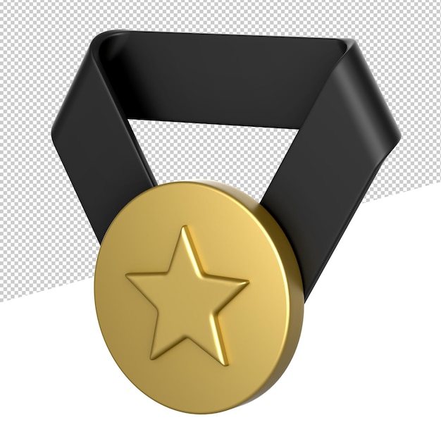 3D-pictogram 3D-rendering illustratie medaille